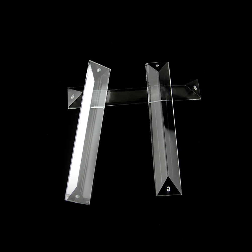 Trimming Triangle Crystal Clear Prism 1 Hole/2 Holes Glass Chandeliers