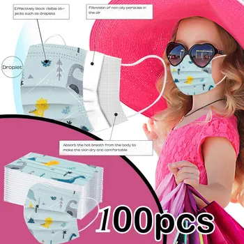 

In Stoct Cartoon Kids Disposable Mask 3 Layer Child Filter Hygiene Thicken Children's Face Mouth Mask Earloop Fast Delievry