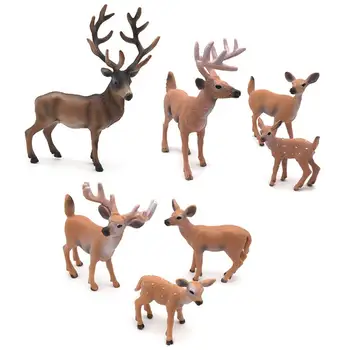 

Simulated Wild Deer Model Household Christmas Decor Toy Gift Teaching Tools Early Educational Toys for Children Home Ornament