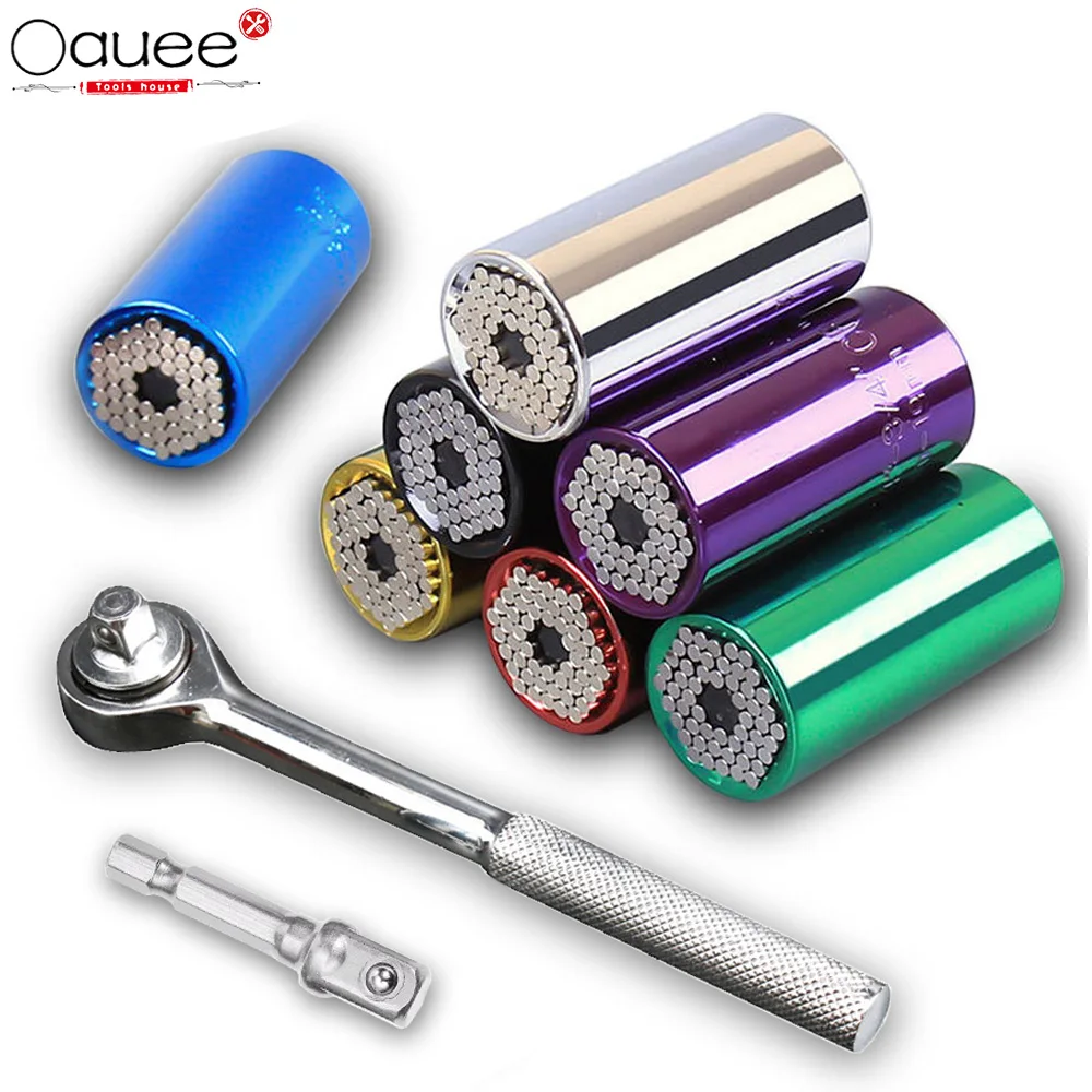 Universal Socket Wrench 7-19mm Torque Wrench Magic Spanner Multi Function Socket Head Universal Ratchet Socket Hand Tools