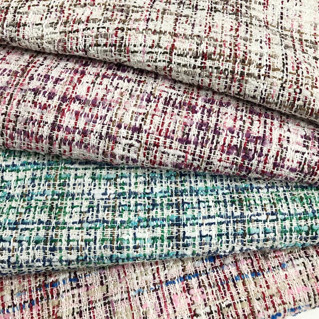 Rough Tweed Fabric Thick Yarn Dyed Autumn Spring Woven Tissus Vest Coat  Skirt Suits Fabrics Sewing Telas 100X150cm - AliExpress