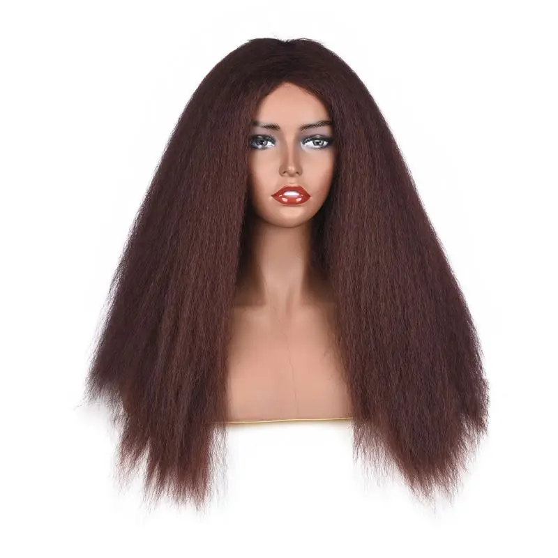 Black Wig African American Long Kinky Curly Heat Resistant Fiber Wigs For Black Women