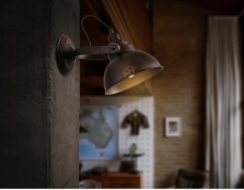 Iron Retro Wall Sconce Loft Industrial Vintage LED Wall light Angle Adjustable Luminaire On The Wall Lighting Fixtures