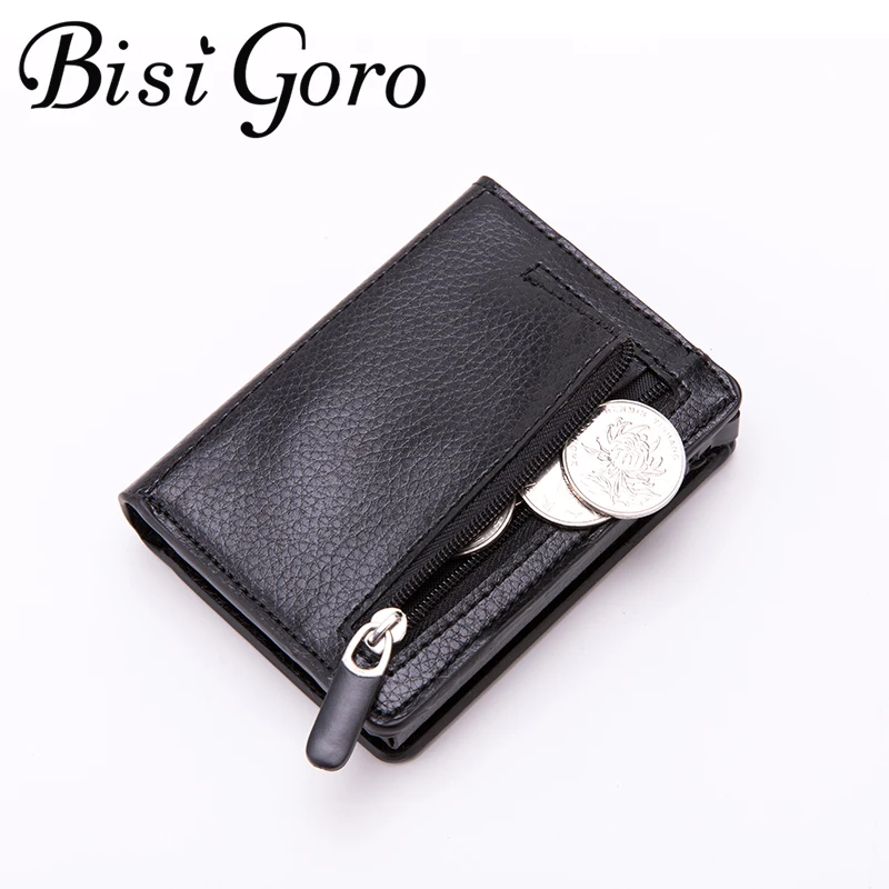Кошелек мужской тонкий из искусственной кожи с Rfid защитой и отделением для