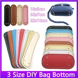 3 Sizes Handmade Oval Long Bottom Pu Leather Rectangle Round Bottom Diy Crochet Bag Bottom Long Bottom For Knitted Bag