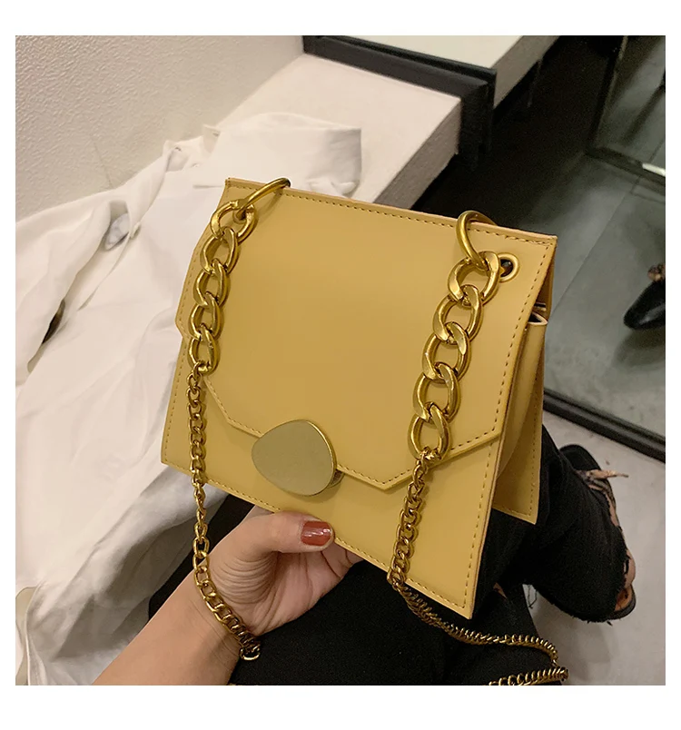 

Chic Baggage Girl 2019 New Korean Version Ocean Chain Baggage Summer Fashion Colour Coloured Single Shoulder Slant Bag