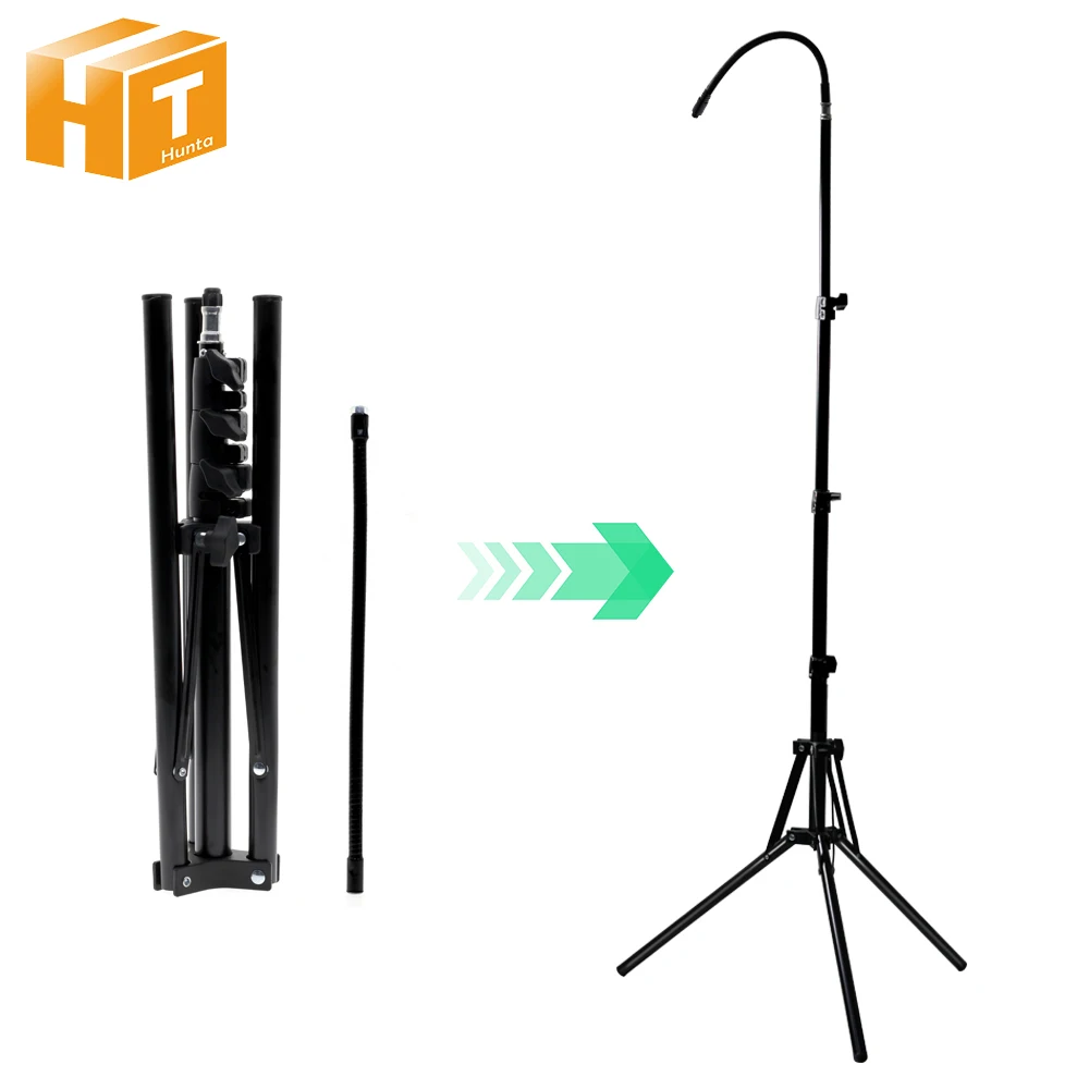 Floor Standing Tripod With Flexible Metal Hose For Various Lamps Adjustable 60cm-160cm Grow Light Accessories Bend Freely 360&deg; led grow light