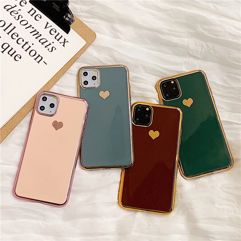 Gimfun Роскошный чехол для телефона с сердечком Iphone 11 11pro Max X Xs Xr 7 8 plus мягкий ТПУ