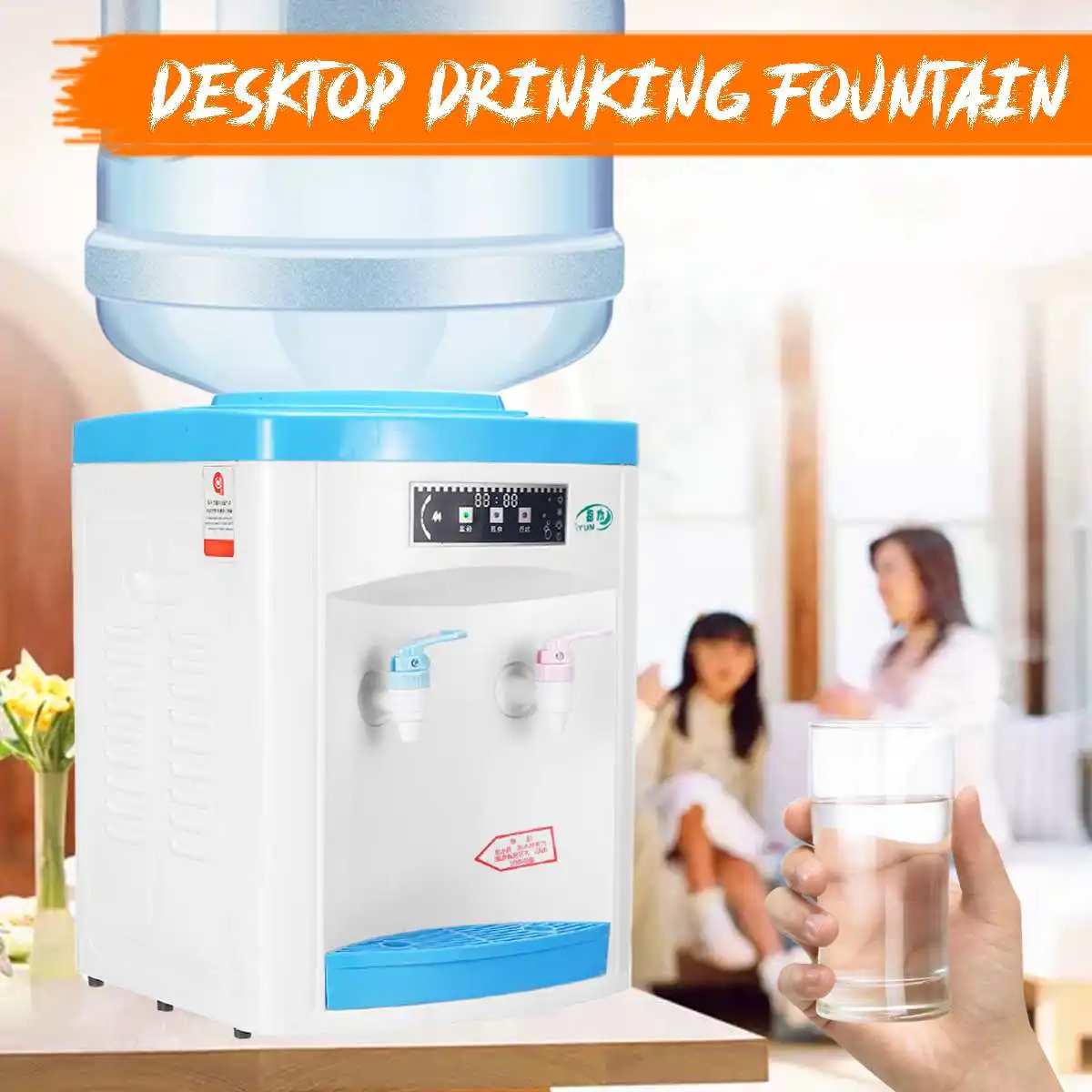 

Hot And Cold Desktop Water Dispenser Gallon Drinking Bottle Office Home Fountains Water Holder Press Manual Barrel Watering Pump