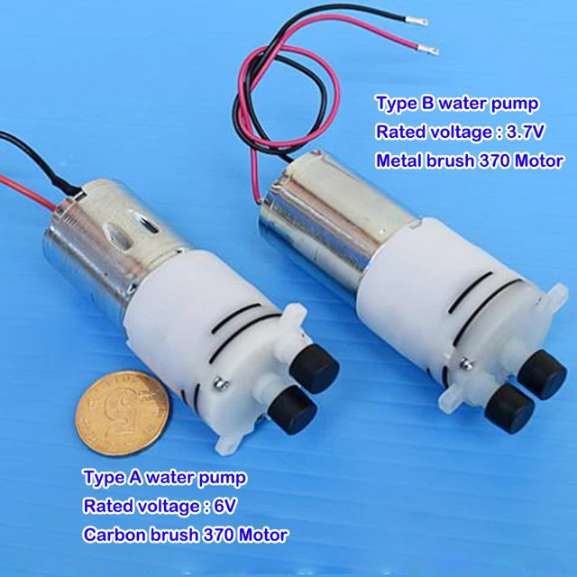 Mini 370 pompa acqua motore DC 3.7V-12V pompa autoadescante elettrica pompa  a membrana acqua per distributore pompa acqua pompa per allevamento ittico  - AliExpress