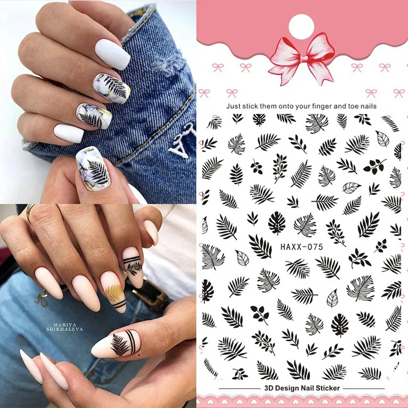 

1 Sheet Marble Grain Moon Series Nail Art Stickers Mixed Patterns Nail Transfer Sticker Paper for DIY Nail Decorations