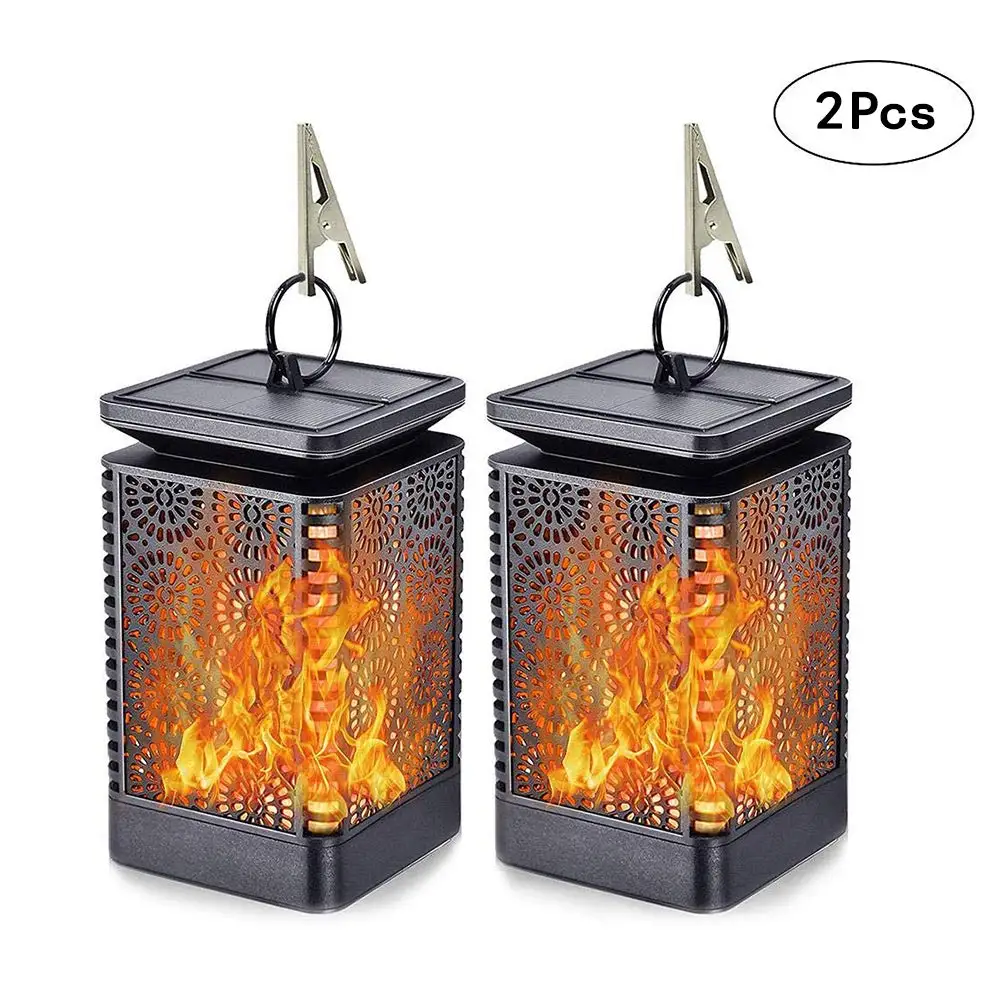 

Automatic Induction, Outdoor Decoration Lighting, Garden Solar Lantern Light - Black, 2 Pack