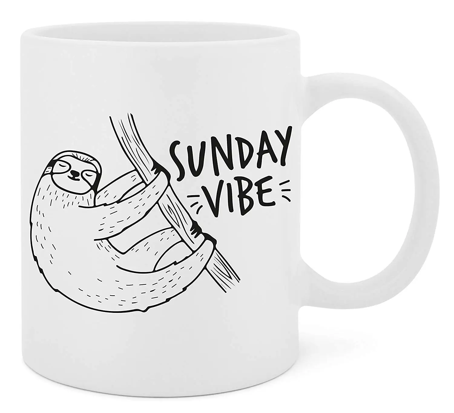 Sunday Vibe 11 унций белые керамические Глянцевая кружка | Дом и сад