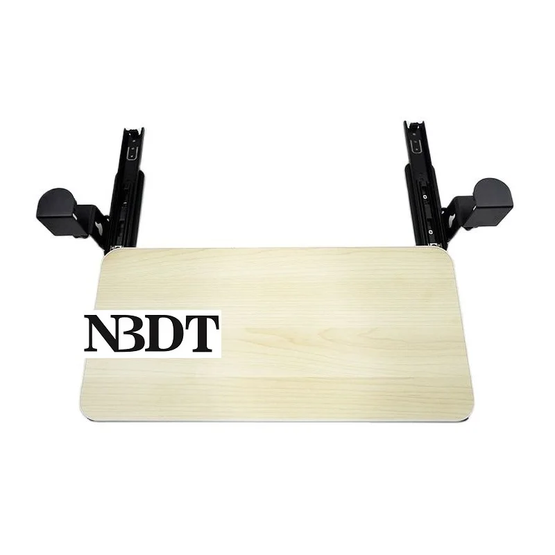 1Pair Pull Out Slide Easy Clamp On Keyboard Tray Under Desk ---No Wooden Panel Included |