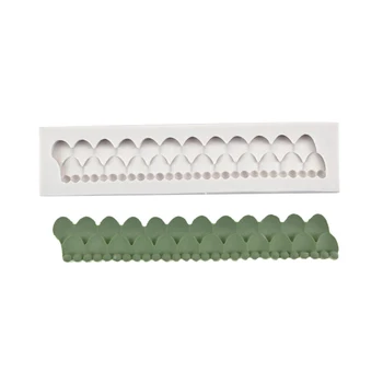 

Hemere Wave shape silicone mold cake edge decoration baking DIY embossed printed fondant making tool