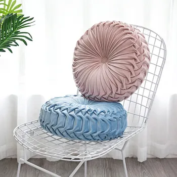 

Round Velvet Pumpkin Seat Cushion Chair Mat Couch Home Sofa Decor For Drop Ship