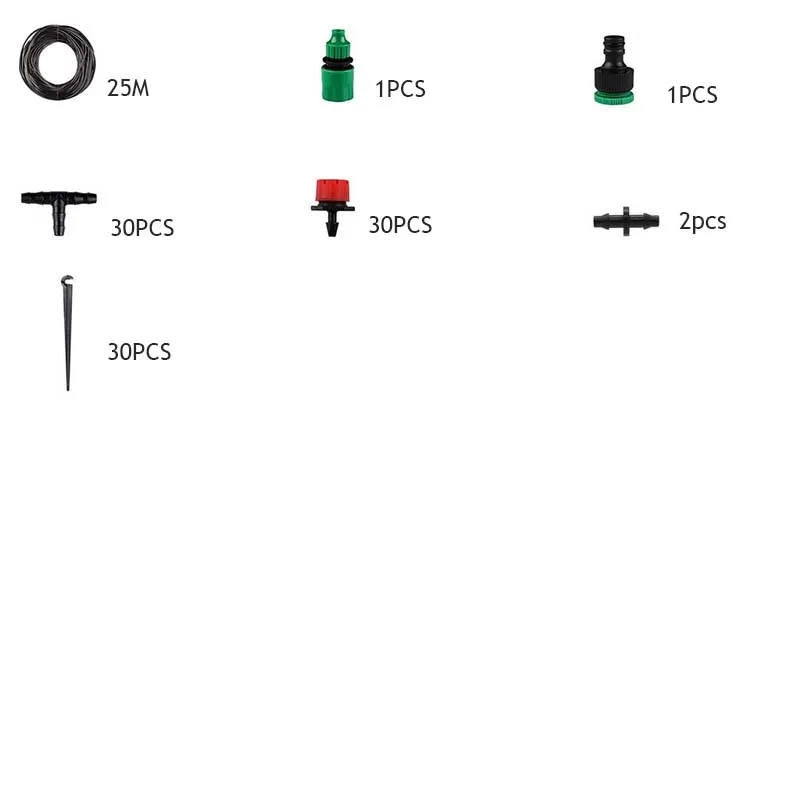 30 м капельного орошения комплект, растение для патио полива комплект садового сельского хозяйства парниковый туман охлаждения оросительной системы автоматический микро - Цвет: J