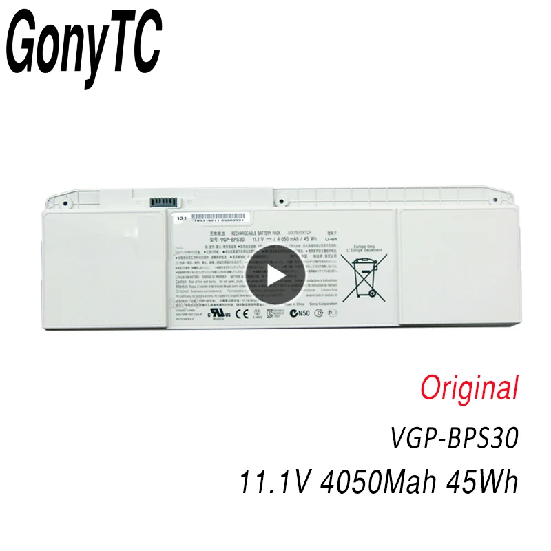 GONYTC VGP-BPS30 11 1 V 45wh 4050 мАч аккумулятор BPS30 для sony SVT-11 SVT-13 T11 T13 SVT-1111M1E/S VT13117ECS |
