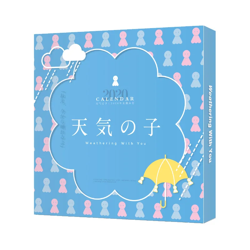  Anime Weathering with you DIY Cartoon character Table calendar Desktop Note Daily Coil Desk calenda