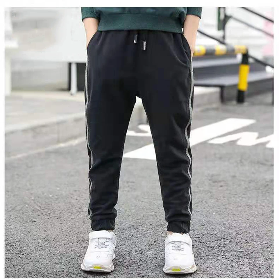 

Spring Autumn Toddler Baby Boys Casual Mid Waist Pant Warm Leggings For Black/Grey Straight Pants Kids Sport Boys Trousers