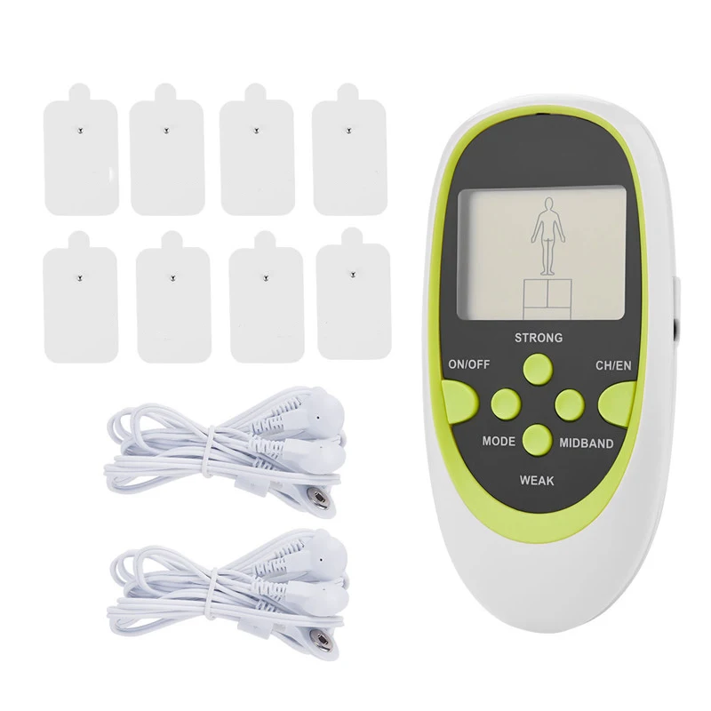

Electronic Pulse Massager Muscle Stimulator Tens Unit Back Lumbar Pain Relief Machine Dual Output Body Massager with 8 Pads 0