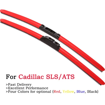 

2Pcs HESITE Colorful Car Front Hybrid Windscreen Wiper Blades For Cadillac SLS ATS 2013 Frameless Windshield Wipers Mute Clear