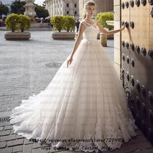 Vestido de Novia винтажное Тюлевое кружевное свадебное платье трапециевидной формы сексуальное свадебное платье недорогое свадебное платье es Bruidsjurken