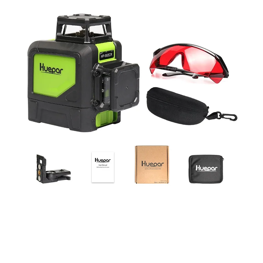 

Huepar Red Cross Line Laser Level Self-leveling 8 Lines 360 Vertical Horizontal Lasers With Pulse Mode For Outdoor&Laser Glasses