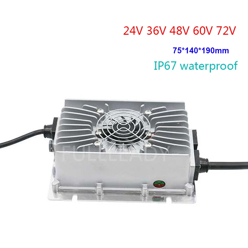 Водонепроницаемое зарядное устройство IP67 36 в 15 а 24 43 8 12S 42 29 4 6 8s lifepo4 для
