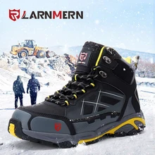 LARNMERN мужские Сталь носком Рабочая безопасная обувь; Воздухопроницаемый материал; с защитой от проколов анти-статические защитные ботинки