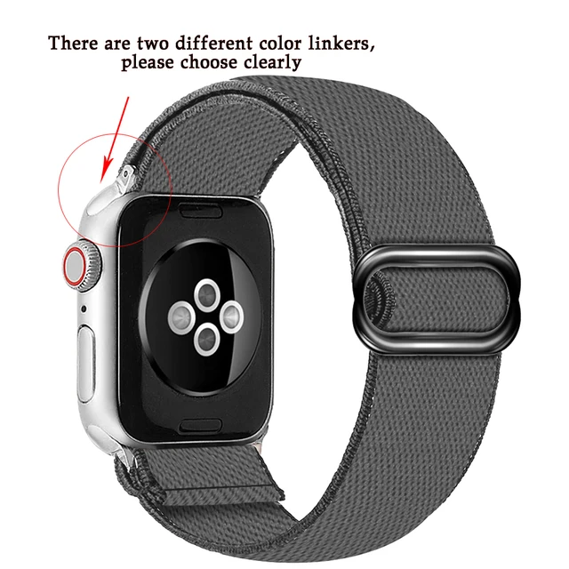 Soft and comfortable nylon Loop elastic buckle Apple watch band 38mm 42mm Series 7 SE654321 For iWatch Strap Bohemia braid  44mm 24