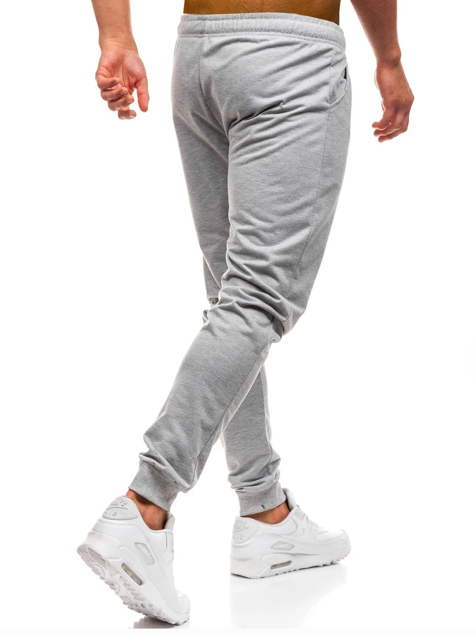 2018 международная торговля Мужская одежда новые продукты сплошной цвет с повседневные штаны с завязкой свободные удобные закрывающие ноги