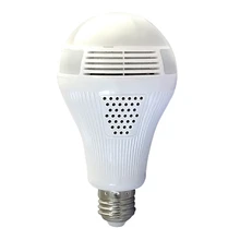 Cámara Wifi de 1080P con luz LED para seguridad del hogar, Bombilla inteligente de ojo de pez, visión nocturna, Audio bidireccional (32G), 360 ° panorámico