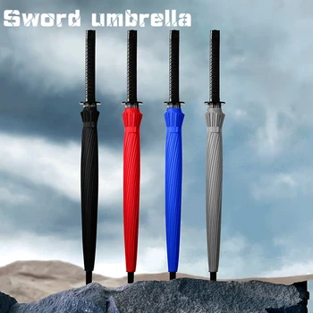 

Samurai Sword Umbrella Men's Personality Black Technology Creative Trend Anime Sword Umbrella with Storage Bag