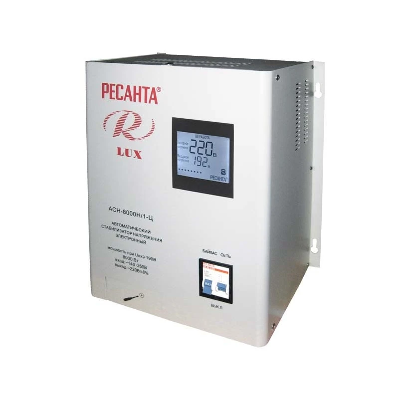 Стабилизатор Ресанта Lux АСН-8 000 Н/1-Ц 63/6/17 | Обустройство дома