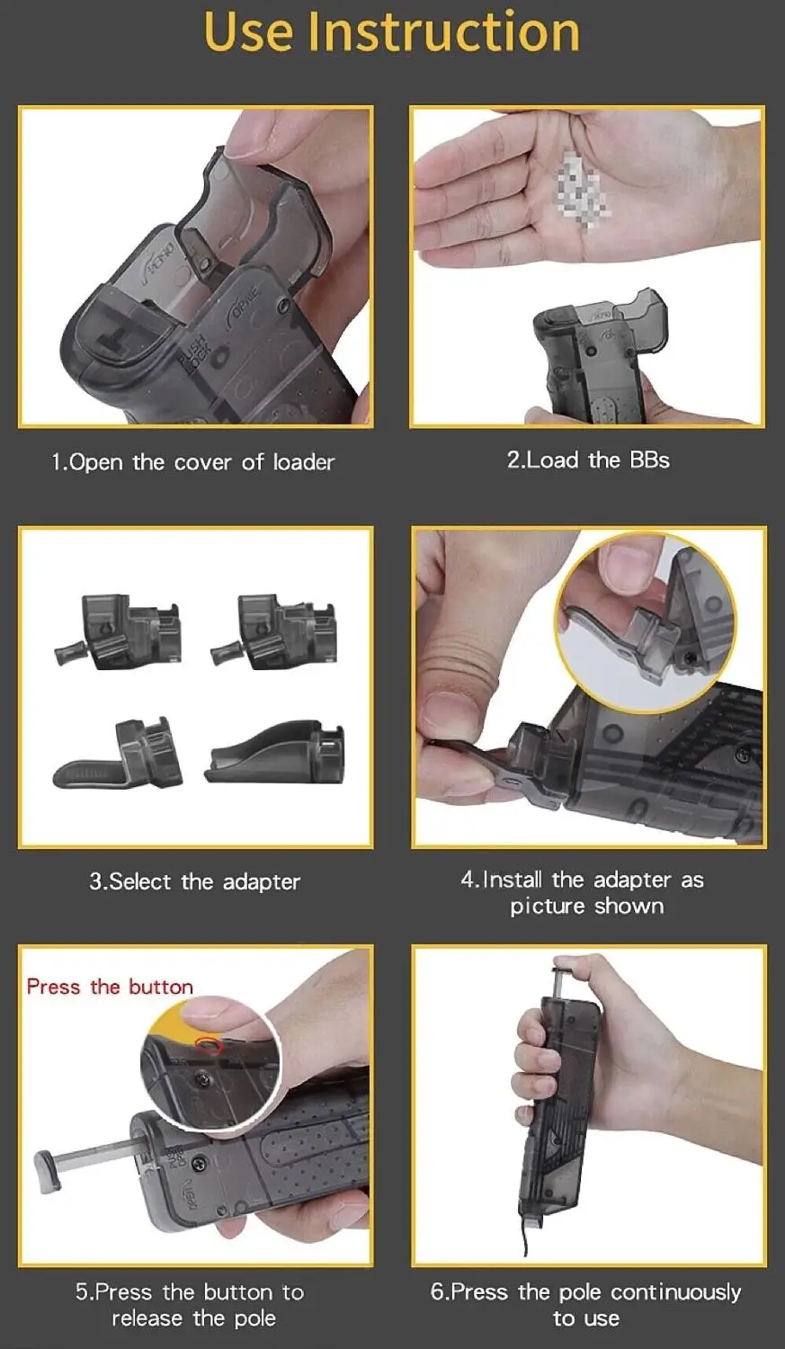 Plastic BB Speed Loader 250 Rounds For 4.5MM Tactical BB Loader Paintball Accessories Outdoor Hunting airsoft bb loader