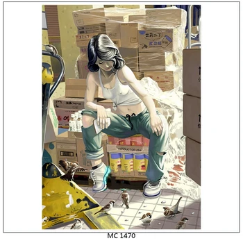 

"Sexy female porter" 3D HD Print Art Scrolls Poster Wall Art Home Decor Banners Hanging Painting Waterproof Cloth Wall Stickers