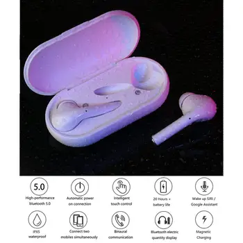 

Waterproof IPX6 Bluetooth 5.0 Earphone Earbuds Wireless Headset with Charging Box Battery Handfree Bass Twins Earphone For phone