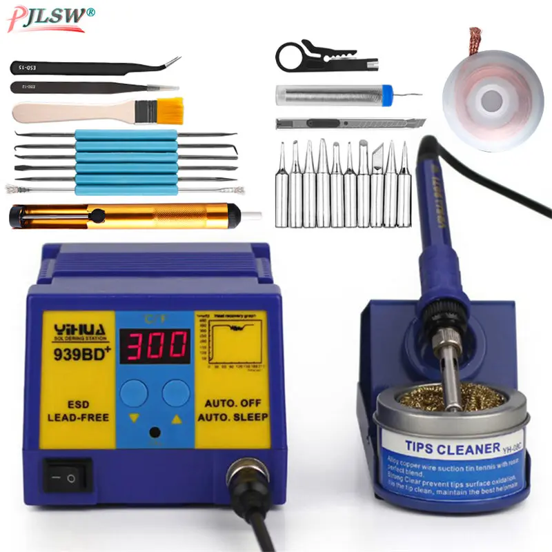 Wuxi anti-statische löten station 939BD + 75W Intelligenz PCB Löten Station 75W High Power Eisen Lö