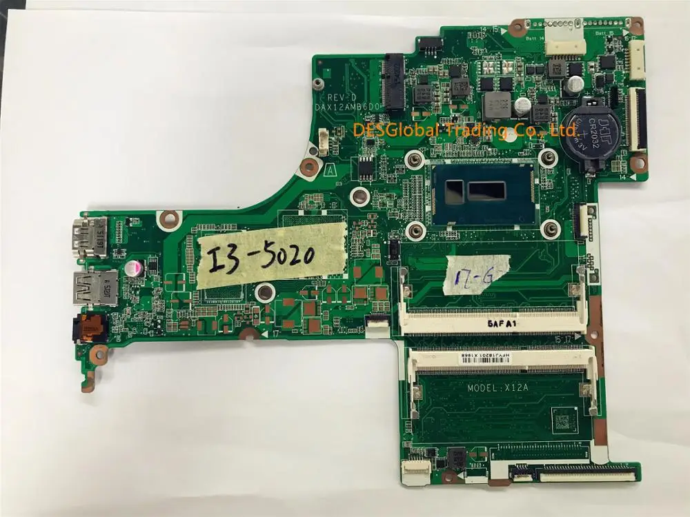 ^Cheap Mainboard For HP PAVILION 17-G Laptop Motherboard 823916-601 823916-501 823916-001 i3-5020U DAX12AMB6D0 DDR3 100% Working