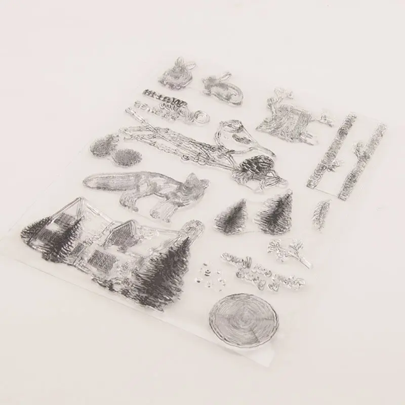 Зимние Животные силиконовые прозрачные печать штамп DIY Скрапбукинг рельефная фотография альбом