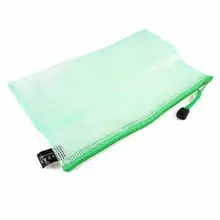 Бледно-зеленый пластиковый сетчатый узор на молнии А5 файлы документы сумка держатель