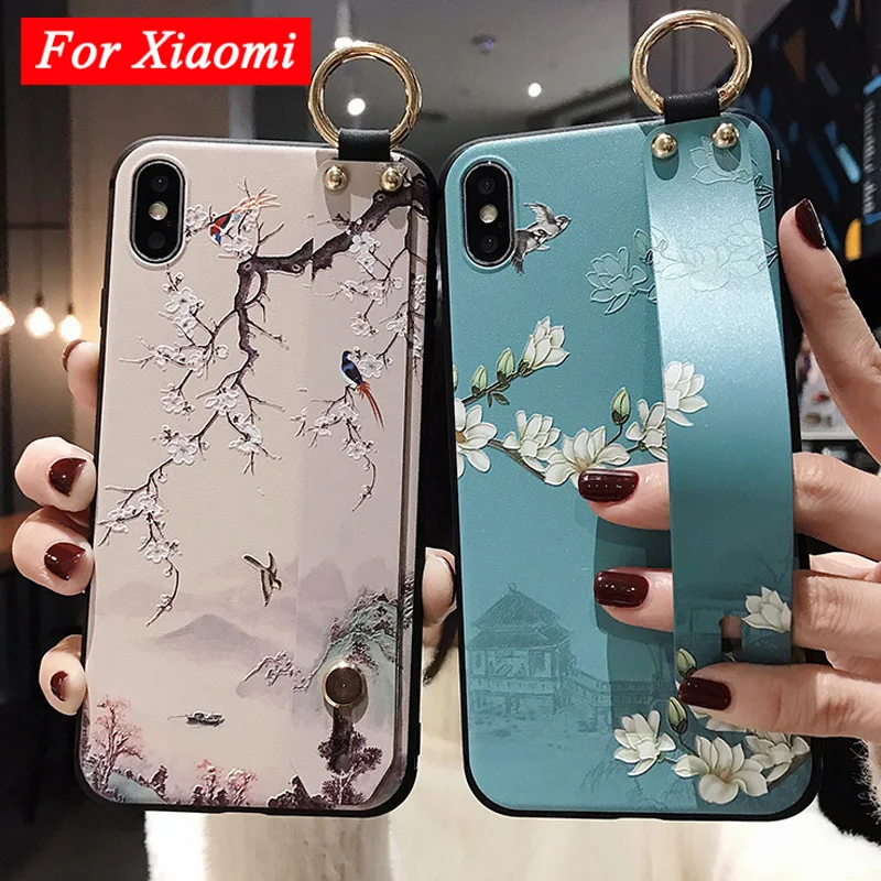 Чехол для Redmi K30 в стиле ретро с 3d тиснением чехол из ТПУ на запястье Xiaomi Note 8 7 Pro 6 5 5A