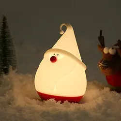 Lampe en Silicone pour bébé bonhomme de neige, naine, alimentation nocturne, 3 vitesses, chargeur USB, lumières chaudes, décoration de bureau, chambre à coucher, garde robe pour enfants 
