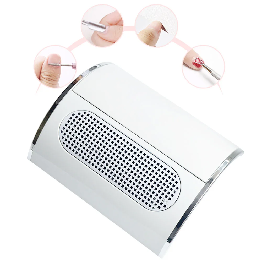  Powerful Nail Dust Suction Collector with 3 Fan Vacuum Cleaner Manicure Tools with 2 Dust Collectin