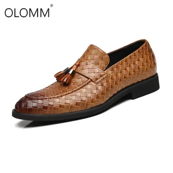 

Men Dress Shoes Formal Wedding Leather Shoes Business Casual Office Men's Flats Oxfords Zapatos De Hombre Unique Shoes