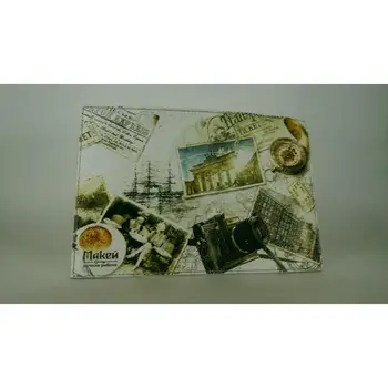 

МАКЕЙ обложка для паспорта ручная работа 100% натуральная кожа O 17.5 WT белый цвет