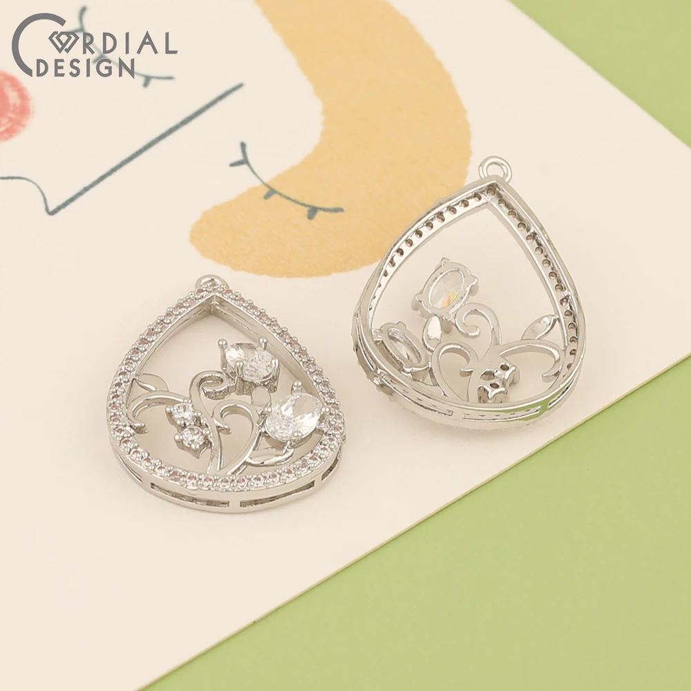 Cordial Design 20Pcs 21*28MM Earrings Pendant/DIY Making/Jewelry Accessories/Hand Made/Flower Shape/Jewelry Findings Components - cordial