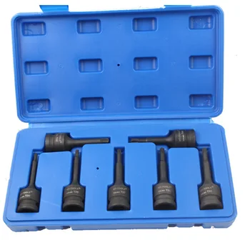 

7pcs 1/2 Impact Torx TRX-Star Socket Bit Set T20 T25 T27 T30 T40 T45 T35 T45