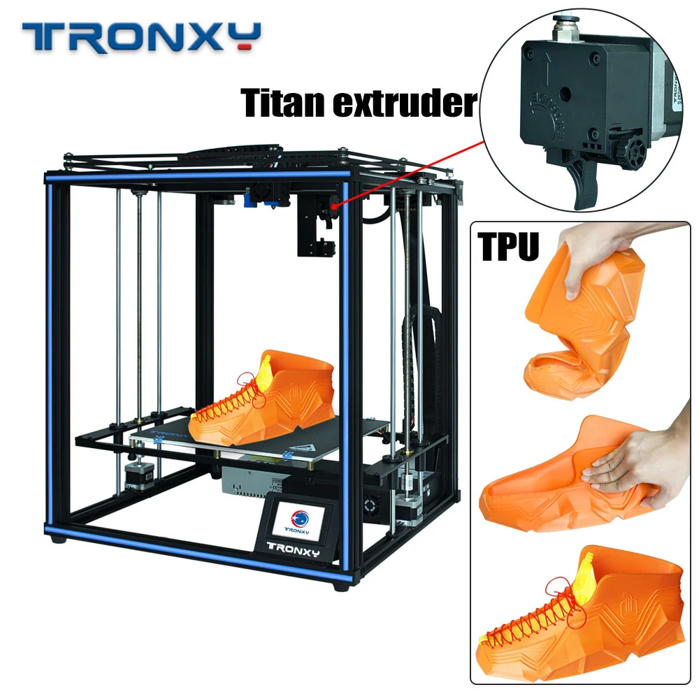 Tronxy X5SA-400 PRO 3d принтер новейший Модернизированный CoreXY DIY OSG двойная ось внешней направляющей Titan экструдер гибкий материал